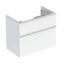 Geberit ICon - Wastafelonderkast, 74x62x42 Cm, 2 Laden, Glanzend Wit 502.308.01.1