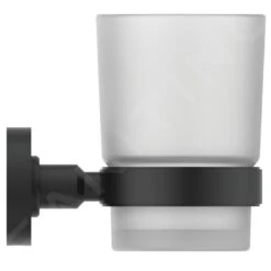 Ideal Standard IOM - Beker Met Houder, Zwart/satijn Glas A9120XG -Duravit || Geberit || Grohe Verkoopwinkel 59adf2387625edc777df8b78