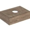 Geberit VariForm - Wastafelonderkast, 750x510x235 Mm, Met één Schuiflade, Aflegvlak En Sifon, Notenhout 501.162.00.1