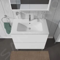 Duravit L-Cube - Wastafelonderkast 856x820x481 Mm, 2 Laden, Glanzend Wit LC662602222 -Duravit || Geberit || Grohe Verkoopwinkel 5ba9484163b043b718cf22e1