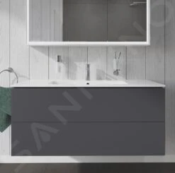 Duravit L-Cube - Wastafelonderkast 550x1220x481 Mm, 2 Laden, Grafiet Mat LC624304949 -Duravit || Geberit || Grohe Verkoopwinkel 5bbca01a8675ca318e921504
