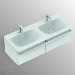Ideal Standard Tonic II - Wastafelonderkast Voor Dubbele Wastafel 1220x440x350 Mm, Met Lak Glanzend Wit R4305WG -Duravit || Geberit || Grohe Verkoopwinkel 5c24c2a6b3ff39c4d658526c