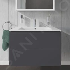 Duravit L-Cube - Wastafelonderkast 550x820x481 Mm, 2 Laden, Grafiet Mat LC624104949 -Duravit || Geberit || Grohe Verkoopwinkel 5db259d62953b4755b156bb7