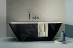 Laufen Lua - Vrijstaand Bad, 170x75 Cm, ClickClack, Zwart/wit H2200820640001 -Duravit || Geberit || Grohe Verkoopwinkel 5dca43bb0dbd016feb7ef9e2