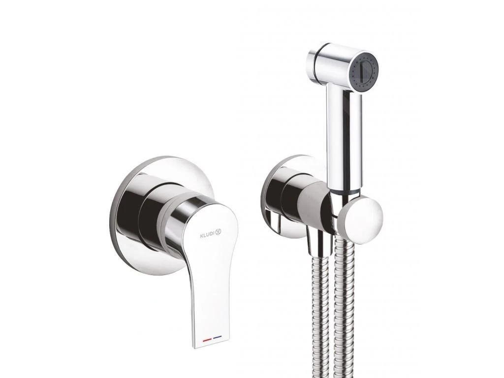 Kludi Zenta SL - Set Van Inbouw Mengkraan Met Bidetdouche, Chroom 489980565 1 Kludi Zenta SL - Set Van Inbouw Mengkraan Met Bidetdouche, Chroom 489980565