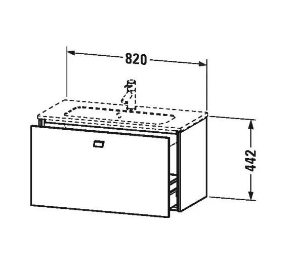 Duravit Brioso - Compact Wastafelonderkast 442x820x389 Mm, 1 Lade, Glans Wit BR401102222 2 Duravit Brioso - Compact Wastafelonderkast 442x820x389 Mm, 1 Lade, Glans Wit BR401102222 - Afbeelding 2