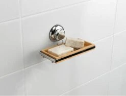 Compactor Bestlock - Zeephouder Met Zuignap, Bamboe/chroom RAN5806 -Duravit || Geberit || Grohe Verkoopwinkel 5eed76a6eee8779e7bf3b50e