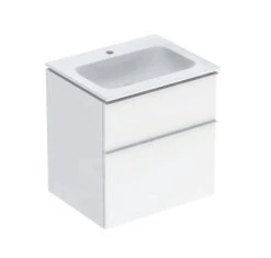 Geberit ICon - Wastafelkast Met Wastafel, 60x48x63 Cm, 2 Laden, Glanzend Wit 502.335.01.1
