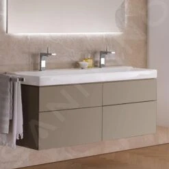 Geberit Xeno 2 - Wastafel Onderkast Met LED Verlichting En 4 Laden, 1200 Mm, Grijs/beige 500.518.00.1 -Duravit || Geberit || Grohe Verkoopwinkel 606a8f79a434ea9fbb87f896