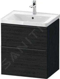 Duravit D-Neo - Wastafelonderkast Met Wastafel, 625x584x452 Mm, 2 Laden, Black Oak DE0147016160000
