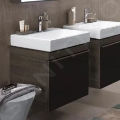 Geberit Citterio - Wastafelonderkast 600 Mm, Glanzend Zwart/eik Grijsbruin 500.556.JJ.1 -Duravit || Geberit || Grohe Verkoopwinkel 612006df38089a15b259b55c