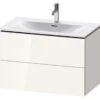 Duravit L-Cube - Wastafelonderkast 550x820x481 Mm, 2 Laden, Glanzend Wit LC630702222