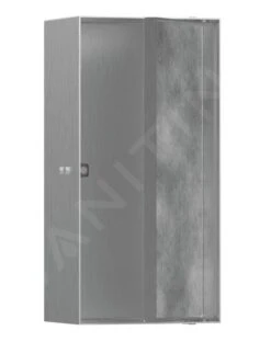 Hansgrohe XtraStoris Rock - Inbouwnis, Met Deur, 300x150x100 Mm, Geborsteld Rvs 56082800