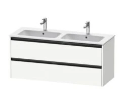 Duravit Ketho.2 - Wastafelkast 550x1280x480 Mm, 2 Laden, Mat Wit K25266018180000