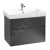 Villeroy & Boch Collaro - Wastafelkast, 754x546x444 Mm, 2 Laden, Mat Zwart C01000PD
