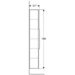 Geberit ICon - Hoge Kast, 360x1800x309 Mm, Glanzend Wit 840000000 -Duravit || Geberit || Grohe Verkoopwinkel 6549baa62d1313f39b86aa0b 1