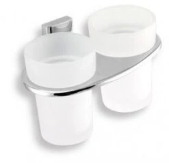 Novaservis Metalia 12 - Dubbele Glashouder, Glas/chroom 0257,0