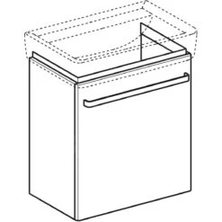 Geberit Selnova Compact - Wastafelkast, 550x367x604 Mm, 1 Deur, Glanzend Wit/mat Wit 501.494.00.1 -Duravit || Geberit || Grohe Verkoopwinkel 66affdff4ec649818b45c9fc