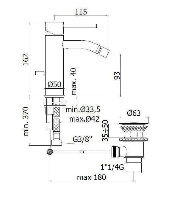 Paffoni Light - Bidetkraan Met Waste, Chroom LIG135CR 2 Paffoni Light - Bidetkraan Met Waste, Chroom LIG135CR - Afbeelding 2