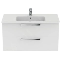 Ideal Standard Tempo - Wastafelonderkast 1000x440x550 Mm, 2 Laden, Glanzend Wit E1105WG -Duravit || Geberit || Grohe Verkoopwinkel 69e4b68c45843d7529e36dd8