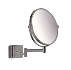 Hansgrohe AddStoris - Make-up Spiegel Wandmontage, Geborsteld Zwart Chroom 41791340