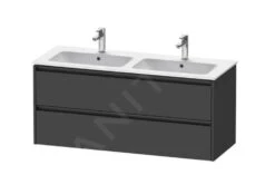 Duravit Ketho.2 - Wastafelkast 550x1280x480 Mm, 2 Laden, Grafiet Mat K25266049490000