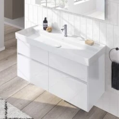 Villeroy & Boch Collaro - Wastafelonderkast, 1154x546x444 Mm, 4 Laden, Glossy White C01200DH -Duravit || Geberit || Grohe Verkoopwinkel 6c9699256677022f1bd4d21e