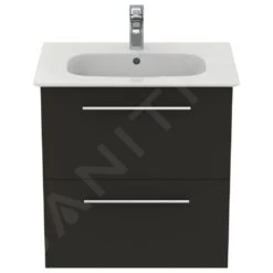 Ideal Standard I.Life A - Wastafelonderkast, 600x440x630 Mm, 2 Laden, Mat Carbon Grijs T5255NV -Duravit || Geberit || Grohe Verkoopwinkel 6d00ec87518653a483eb7b58