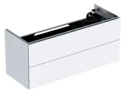 Geberit ONE - Wastafelonderkast 1045x465x395 Mm, 2 Laden, Met LED Verlichting En Afvoerregeling, Glanzend Wit 500.386.01.1