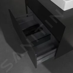 Villeroy & Boch Collaro - Wastafelkast, 800x548x500 Mm, 2 Laden, Mat Zwart C08000PD -Duravit || Geberit || Grohe Verkoopwinkel 6e990bd278d939fa13d72a6b