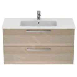 Ideal Standard Tempo - Wastafelonderkast 1000x440x550 Mm, 2 Laden, Zand Eiken E1105OS -Duravit || Geberit || Grohe Verkoopwinkel 6f093a13c1a813a4eab6997f