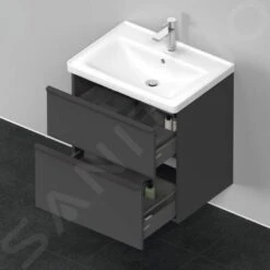 Duravit D-Neo - Wastafelonderkast 634x625x452 Mm, 2 Laden, Grafiet Mat DE435404949 -Duravit || Geberit || Grohe Verkoopwinkel 6f2354893a35d32b6f880004