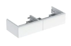 Geberit ICon - Wastafelonderkast, 118x25x48 Cm, 2 Laden, Glanzend Wit 502.314.01.1