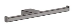 Hansgrohe AddStoris - Dubbele Toiletrolhouder, Geborsteld Zwart Chroom 41748340