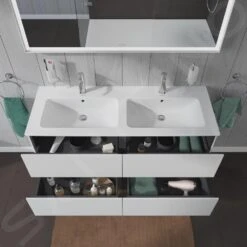 Duravit L-Cube - Wastafelonderkast 550x1290x481 Mm, 4 Laden, Wit Mat LC625901818 -Duravit || Geberit || Grohe Verkoopwinkel 72e5cd5dfc9ca28dab2acb7b