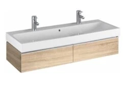Geberit ICon - Onderkast Voor Dubbele Wastafel Met 2 Laden 1200 Mm, Eikenkhout 841122000 -Duravit || Geberit || Grohe Verkoopwinkel 744d2562c95f15a3b536fb65