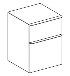 Geberit Smyle Square - Zijkast, 2 Laden, Hickorynoot 500.357.JR.1 -Duravit || Geberit || Grohe Verkoopwinkel 7536f83bad49d5cd26ee880d 2