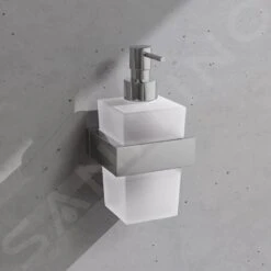 Steinberg 460 - Zeepdispenser Met Houder, Wit Glas/chroom 460 8001 -Duravit || Geberit || Grohe Verkoopwinkel 75432d4b350359aba3b78ecb