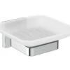 Ideal Standard IOM Square - Zeepschaal Met Houder, Mat Glas/chroom E2201AA
