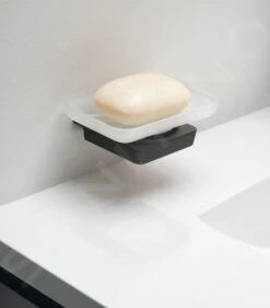 Sapho Zen - Zeepschaal Met Houder, Melkglas/zwart 166459 -Duravit || Geberit || Grohe Verkoopwinkel 785e6fa7f22ac1f42ddb4254