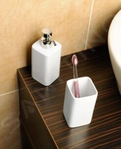 Sapho Accessoires - Sylvia Zeepdispenser, Staand, Keramiek/chroom 1309-31 -Duravit || Geberit || Grohe Verkoopwinkel 78f08d25dc8ac02cfb5ec4bf