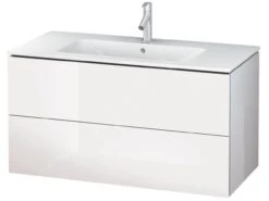 Duravit L-Cube - Wastafelonderkast 550x1020x481 Mm, 2 Laden, Glanzend Wit LC624202222