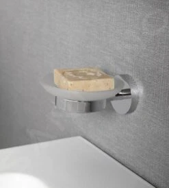 Sapho X-Round - Zeepschaal Met Houder, Glas/chroom XR803 -Duravit || Geberit || Grohe Verkoopwinkel 7a907e17f848254ff37c8ece