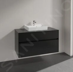 Villeroy & Boch Collaro - Wastafelkast, 1000x548x500 Mm, 2 Laden, Mat Zwart C01600PD -Duravit || Geberit || Grohe Verkoopwinkel 7ae7897cecc6e113d9b675f0