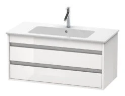 Duravit Ketho - Wastafelonderkast 480x1000x475 Mm, 2 Lades, Glanzend Wit KT643002222