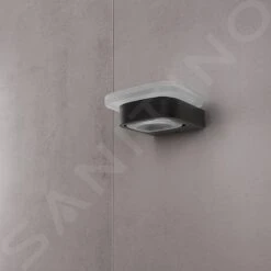 Nimco Nikau - Zeepschaal Met Houder, Mat Glas/mat Zwart NKC 30059C-90 -Duravit || Geberit || Grohe Verkoopwinkel 7c49dfd8a7766278de659fb3