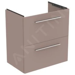 Ideal Standard I.Life S - Wastafelonderkast, 600x375x630 Mm, 2 Laden, Mat Beige T5293NH