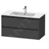 Duravit Ketho.2 - Wastafelkast 550x1010x480 Mm, 2 Laden, Grafiet Mat K25264049490000