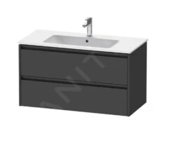 Duravit Ketho.2 - Wastafelkast 550x1010x480 Mm, 2 Laden, Grafiet Mat K25264049490000