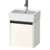 Duravit Ketho.2 - Wastafelkast 440x434x338 Mm, 1 Deur, Scharnieren Rechts, Glanzend Wit K25070R22220000